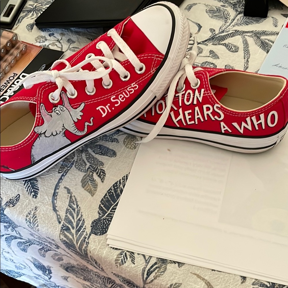 Dr. Seuss Red Low-Top Sneakers